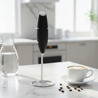 Mousseur à lait argenté, mélangeur à café, acier inoxydable, mousseur à lait en métal personnalisé, élégant
