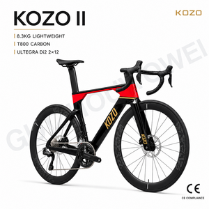 Bicicleta de Carretera de Carbono T800 700C Ultegra Di2 2x12 Velocidades, Bicicleta de Carretera Aerodinámica con Frenos de Disco Hidráulicos, Personalizada, OEM, Venta al Por Mayor de Fábrica - Product Image 1
