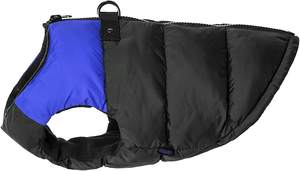 गद्देदार बनियान कुत्ते जैकेट-गर्म पिन अप कुत्ते बनियान जैकेट के साथ दोहरी डी अंगूठी पट्टा-सर्दियों पानी प्रतिरोधी छोटे कुत्ते स्वेटर - Product Image 2