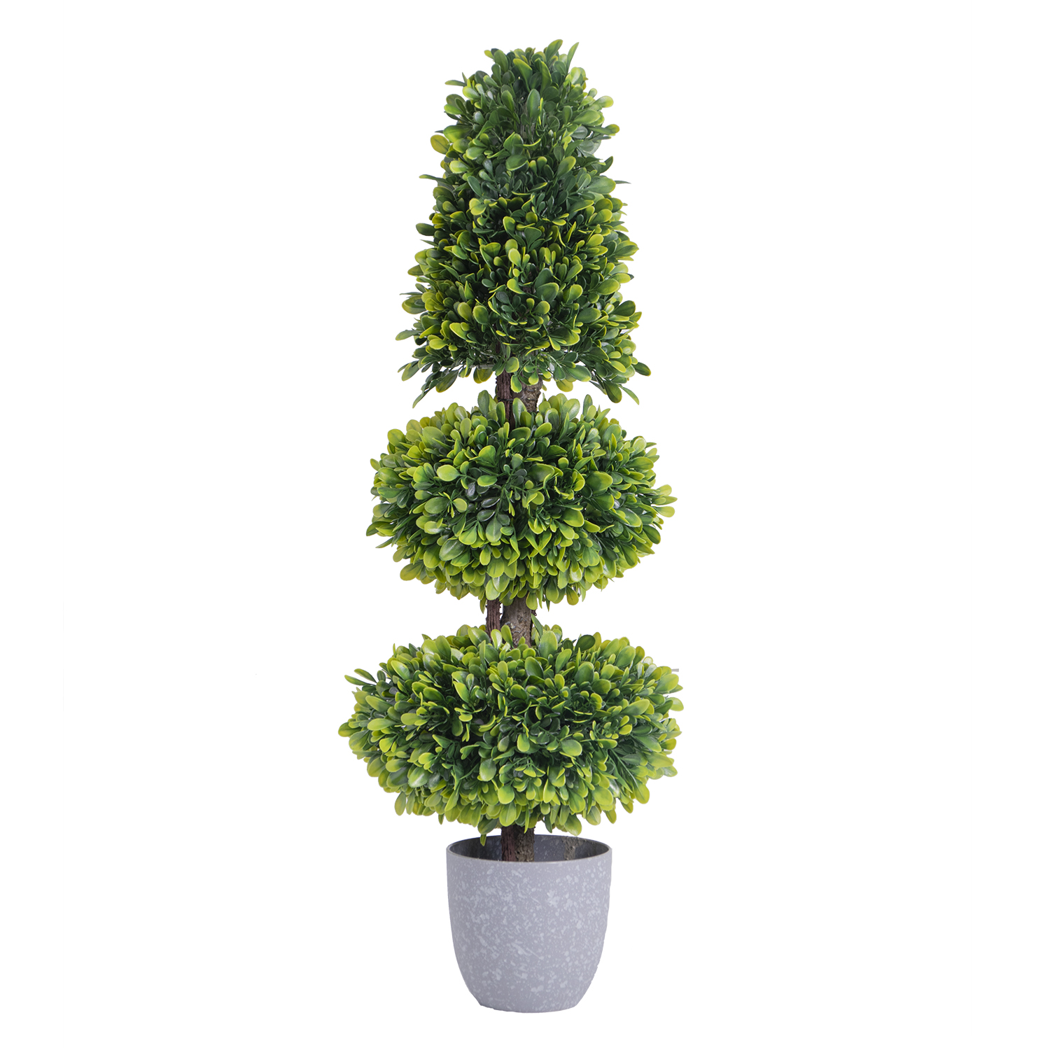 Arbre topiaire artificiel à 3 niveaux en buis, 80 cm