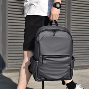 New Custom <strong>Large</strong> Capacity Double Pull Durable <strong>Backpack</strong> Waterproof Business Trip Commuting <strong>Black</strong> <strong>Backpack</strong> - Product Image 3