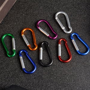 Mousqueton en forme de grand anneau en D en aluminium avec crochet porte-clés bon marché - Product Image 2