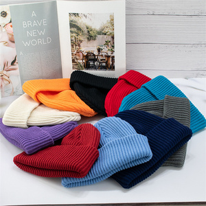 Gorro de Punto Acrílico de Invierno Cálido de Color Sólido con Logotipo Personalizado a <span class=keywords><strong>Precio</strong></span> de Fábrica - Product Image 3