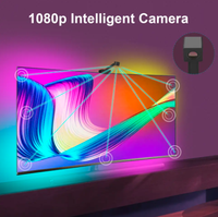 Bandes lumineuses LED intelligentes pour téléviseur avec caméra, synchronisation musicale Tuya, application Google Alexa, Wi-Fi, immersion lumineuse, 55 à 65 pouces