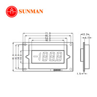 شاشة LCD أحادية اللون SMS3503C بتصميم قطاعي، 3 1/2 3.5 أرقام، شاشة عرض زجاجية LCD من نوع TN