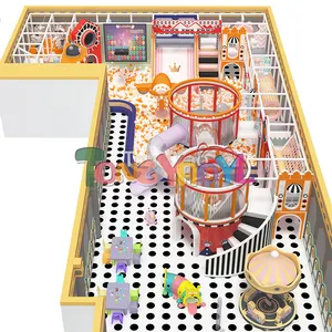 Turuncu fantezi tema çocuklar kapalı oyun alanı ekipmanları özelleştirilmiş yumuşak oyun ekipmanları oyun alanı