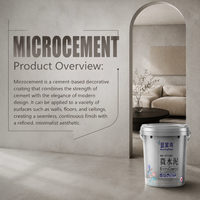 Peinture murale microciment et revêtement de sol microciment pour intérieur (salon, chambre) – Vente chaude directe usine