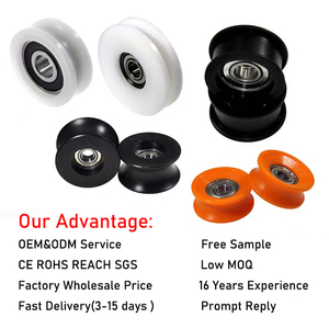 BSUMR9516-7.5 U Type Groove Poulie Nylon <span class=keywords><strong>Guide</strong></span> Poulie Roulement U Groove Roller Wheel 5x16x7.5mm <span class=keywords><strong>pour</strong></span> Utilisation dans les Portes Fenêtres - Product Image 2