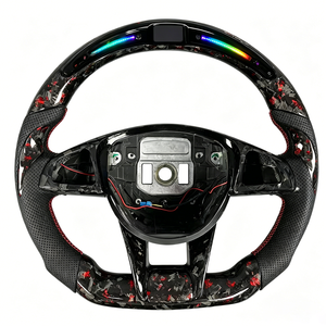 Volant en fibre de carbone personnalisé avec LED, compatible avec <span class=keywords><strong>Mercedes</strong></span>-Benz 2015-2018 Classe C S E A AMG W205 W213 E63 C43 GT S65 GLA GLE GLS <span class=keywords><strong>SL</strong></span> - Product Image 1