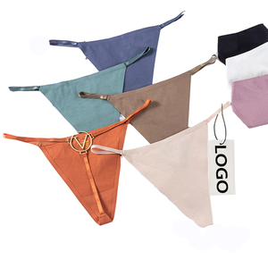 Nouvelles tangas pour femmes, sexy, <span class=keywords><strong>logo</strong></span> métallique, strings taille basse, <span class=keywords><strong>logo</strong></span> personnalisé, sous-vêtements à dos en T, strings pour femmes, sous-vêtements féminins - Product Image 1