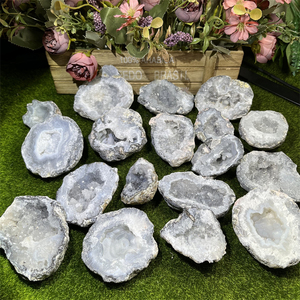 Commercio all'ingrosso di alta qualità naturale Reiki <span class=keywords><strong>pietra</strong></span> spirituale pietre di guarigione messicano agata di cristallo <span class=keywords><strong>Geode</strong></span> per la decorazione - Product Image 2