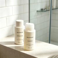 Bouteille en plastique PP HDPE givrée de 450 ml au toucher doux pour shampoing, savon liquide, gel douche, cosmétiques, soins de la peau, emballage