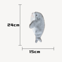 Mode stockage papeterie petites filles belle école dessin animé en peluche en forme de requin PP coton crayon sac