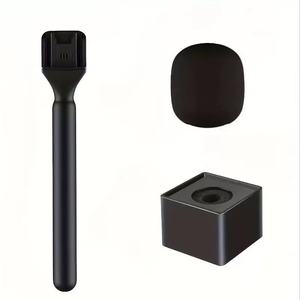 2-في-1 ميكروفون ديناميكي شعار مربع محمول محول ميكروفون عصا حامل مع رغوة الزجاج الأمامي لركب DJI مقابلة Go Mic - Product Image 3