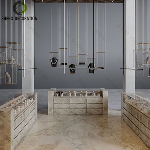 Fine Jewelry Shop Furniture Custom Luxury Marble Glass Jewelry Display Counter Glass Jewellery Showcase For Shop Decoration Idea - Product Image 5