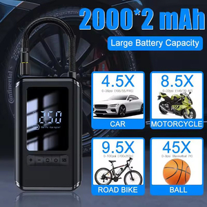 Senbolia Digital Mini bomba de aire 4000mAh recargable bicicleta motocicleta coche infladores de neumáticos compresor de aire inalámbrico bomba de aire portátil - Product Image 5
