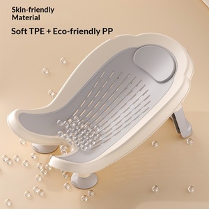 Support <span class=keywords><strong>de</strong></span> bain pour bébé, coussin <span class=keywords><strong>de</strong></span> douche creux avec drainage, siège <span class=keywords><strong>de</strong></span> baignoire antidérapant confortable pour <span class=keywords><strong>nouveau</strong></span>-<span class=keywords><strong>né</strong></span>, pour un lavage doux du corps du bébé - Product Image 3