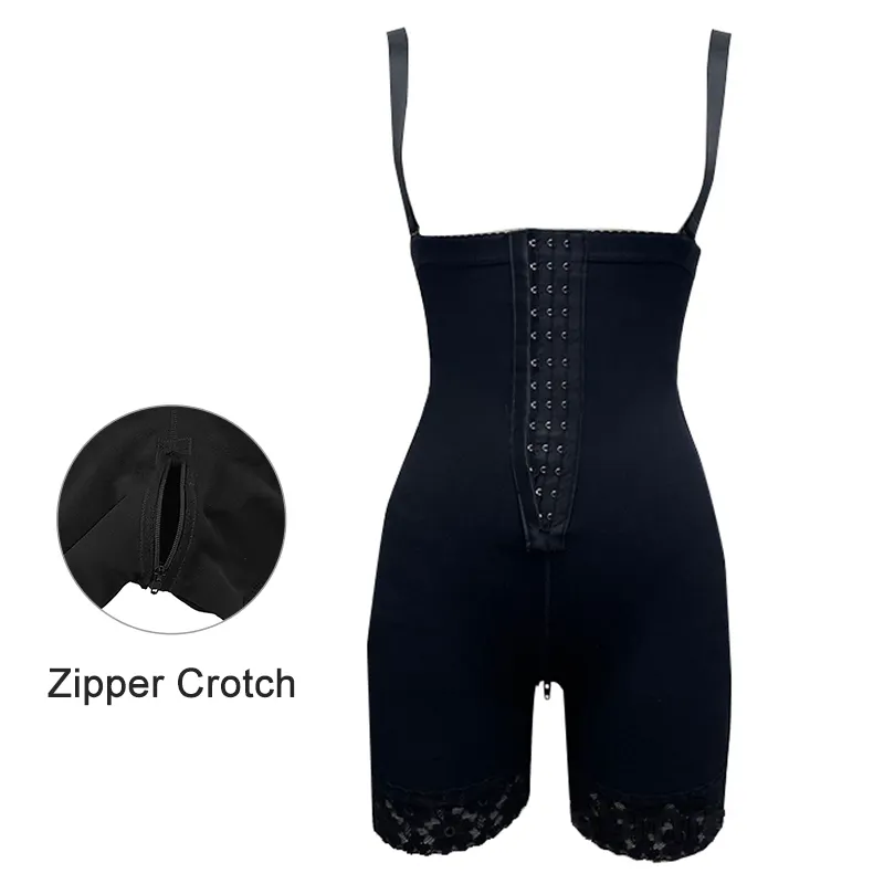 2022 New Tummy Control Underbust Body Shaper Zipper Crotch Fajas Bbl Plus Size Lingerie Bodysuits Shapewear With Hooks Women