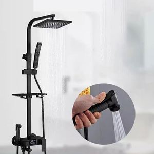 Grifo Mezclador de Ducha Inteligente de Lujo para Baño, Montado en la Pared, con Pantalla Digital LED Negra, Sistema de Ducha de Lluvia - Product Image 2