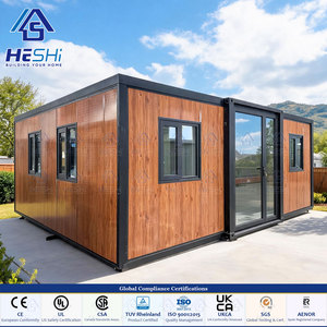 บ้านคอนเทนเนอร์แบบขยายได้ขนาด 30 ฟุต 40 ฟุต ปิดผนึกกันสภาพอากาศแบบ Zero Gap  2 3 4 5 ห้องนอน บ้านพักตากอากาศหรูหรา พับเก็บได้ เคลื่อนย้ายได้ - Product Image 1