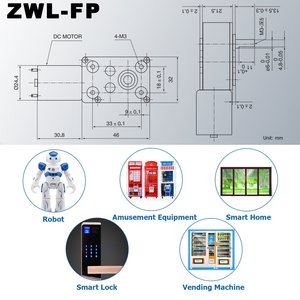 มอเตอร์เกียร์แบบเทอร์โบ 12V 120 รอบต่อนาที แรงบิดสูง แกน 6 มม. พร้อมหน้าแปลนยึด ตัวลดความเร็วเกียร์โลหะผสมเหล็ก - Product Image 2