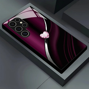 Cover per Cellulare in Vetro Temperato e TPU <span class=keywords><strong>con</strong></span> Stampa Cuore Glitterato per Samsung <span class=keywords><strong>Galaxy</strong></span> S8 S9 S10 S20 S21 S22 S23 S24 S25 S26 - Product Image 5