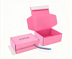 Caja <span class=keywords><strong>de</strong></span> Cartón Corrugado con Logotipo Personalizado, Tira Adhesiva para Abrir, Autosellable, para Envíos Postales, con Tira <span class=keywords><strong>de</strong></span> Cierre - Product Image 1