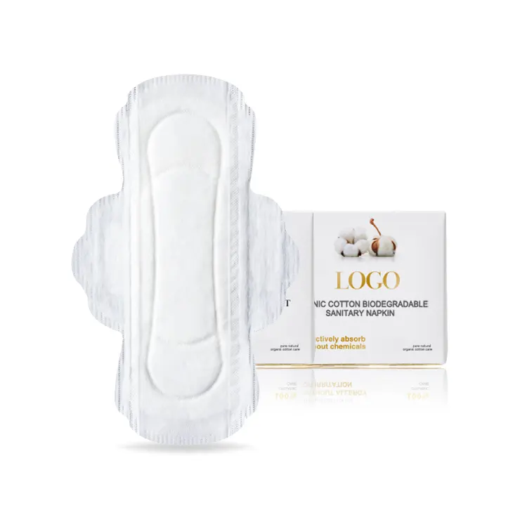 Hot sell Biodegradable & compostable sanitary napkins with organic top cotton sanitary pads