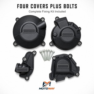 Mat Siyah Naylon Motosiklet Motor Kapağı Seti Yan Panel Kiti MT-09 XSR900 FZ-09 Tracer Scrambler için - Product Image 6