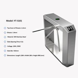 Torniquete de seguridad automático para exteriores, de media altura, para acceso a estadios y metro, con puerta giratoria de alta velocidad para peatones, tipo trípode, precio. - Product Image 4