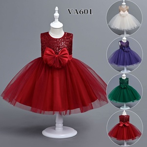 En stock – Robe de princesse à col rond <span class=keywords><strong>pour</strong></span> bébés filles, style <span class=keywords><strong>gilet</strong></span>, en maille bouffante et <span class=keywords><strong>crochet</strong></span>ée, <span class=keywords><strong>pour</strong></span> nourrissons – Vente en gros - Product Image 1
