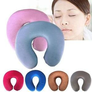 Hot Selling Customized Portable <b>U</b>-<b>Shaped</b> Knitted Memory Foam Travel <b>Pillow</b> for Airplane Use - Product Image 2
