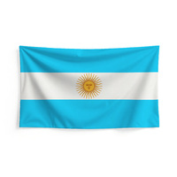 Drapeau national argentin de haute qualité, promotionnel, extérieur, taille personnalisée, 100% polyester, 3*5 pieds