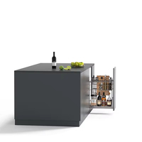 Organizador de Armário de Cozinha Retrátil Estilo Gaveta com Design Moderno Personalizado em Aço Carbono à Prova de Vazamentos para Temperos