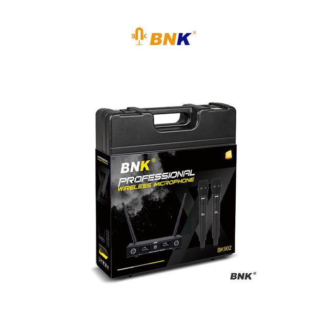 Bnk New Product Wholesales Professional UHF System Portable 2 Channel Multi-function Handheld Wireless Microphone