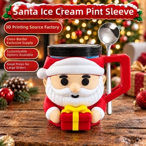 Soporte y Portavasos Navideño de Papá Noel Impreso en 3D PLA para Helados, Decoración de Mesa Festiva Transfronteriza - Product Image 2