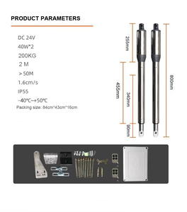 Cánh tay dài tuyến tính thiết bị truyền động tự động hóa 200kg lá duy nhất <span class=keywords><strong>Swing</strong></span> <span class=keywords><strong>Gate</strong></span> Opener Bộ dụng cụ - Product Image 3