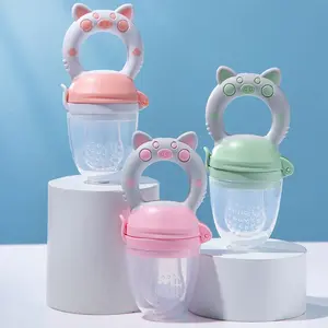 Bambini bambini bambino formazione frutta verdura su misura in Silicone alimentazione ciuccio antiscivolo BPA libero cibo per uso alimentare Set da pranzo per i bambini