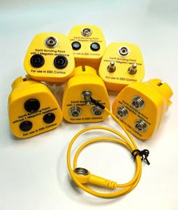 Fiche de mise à la terre jaune antistatique à 3 broches pour contrôle ESD 3X10mm - Product Image 4