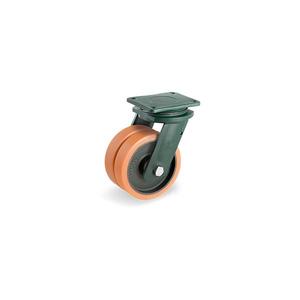 TELLURE ROTA - 638084 Vulkollan®Roues, centre en fonte, support de plaque supérieure pivotante EEG HD-largeur des roues 50 + 50mm, ø 160 mm (Qté - Product Image 1