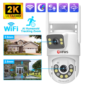 Cámara de <span class=keywords><strong>Vigilancia</strong></span> <span class=keywords><strong>Wifi</strong></span> para Exteriores con Doble Lente de 4MP, Doble Pantalla, Seguimiento Automático de Personas con IA, Protección de Seguridad, Cámara PTZ - Product Image 6