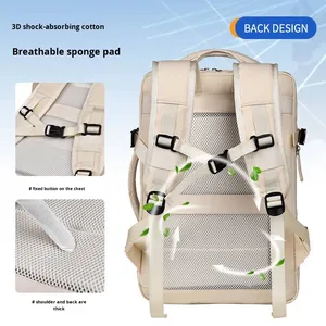 Sac à dos de voyage unisexe haut de gamme en jean grande capacité, imperméable, pour ordinateur portable, idéal pour l'école et les voyages transfrontaliers - Product Image 4