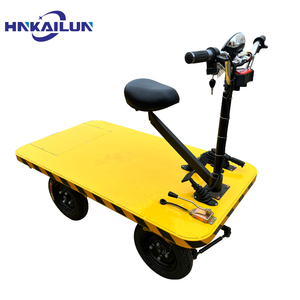 New <b>4</b>-<b>Wheel</b> Steel Transport Cart Warehouse <b>Trolley</b> Platform Tricycles Van for Restaurant Industries - Product Image 2