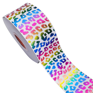 Cinta de Grosgrain Holográfica Arcoíris con Diseños Surtidos de Escamas de <span class=keywords><strong>Sirena</strong></span> y Estampado de Leopardo para Manualidades Infantiles y Lazos para el Cabello - Product Image 1