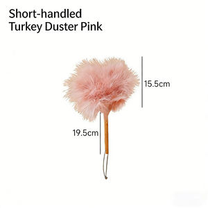 <span class=keywords><strong>Plumeau</strong></span> en plumes de dinde <span class=keywords><strong>rose</strong></span> de qualité supérieure avec options de manche long ou court, outil de nettoyage pour la décoration intérieure et l'élimination de la poussière sur surfaces délicates - Product Image 5