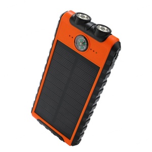 Bancos de Energía Solares Portátiles al por Mayor, 10000 mAh, con Brújula Solar y Linterna - Product Image 1