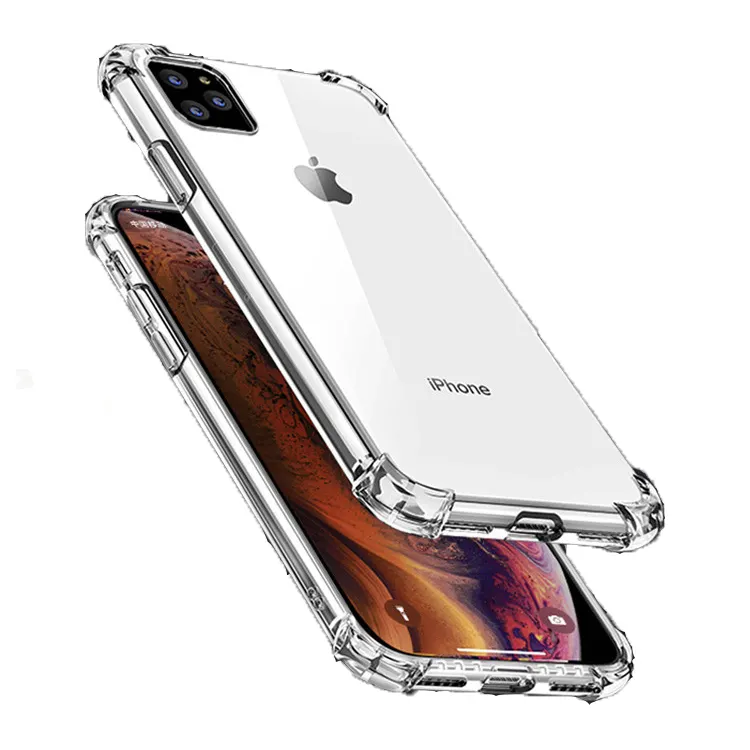 Чехлы для телефонов iPhone 12, Кристально Прозрачная мягкая задняя крышка из ТПУ для iPhone 11 PRO XR XS Max 7/8 Plus, чехол для мобильного телефона