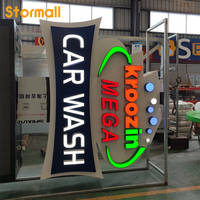 Letrero Luminoso LED con Clasificación IP65, Letrero de Señalización para Lavado de Autos, Letrero LED Personalizado para Exteriores, Letrero de Precio de Gasolina para Gasolinera