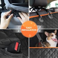 Tapis de protection imperméable antidérapant pour chien de compagnie tapis de doublure de cargaison de coffre de voiture avec housses de siège latérales pour sièges baquets