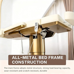 Camas de Belleza Modernas y Lujosas con <span class=keywords><strong>Base</strong></span> de Acero Inoxidable y Control por Pedal, <span class=keywords><strong>Cama</strong></span> <span class=keywords><strong>para</strong></span> Pestañas con 3/4 Motores Eléctricos <span class=keywords><strong>para</strong></span> Spa Facial y Masajes - Product Image 6